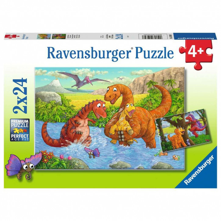 Ravensburger Puzzle 2 X 24 Teile Spielende Dinos