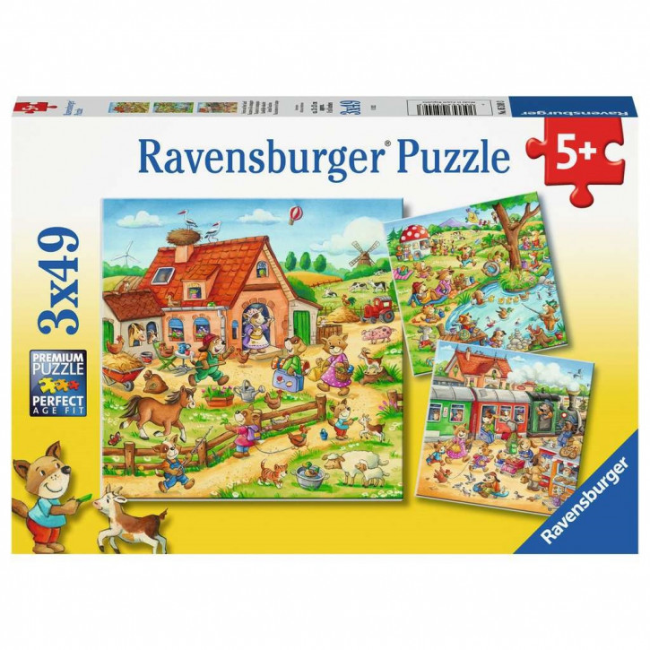 Ravensburger Puzzle 3 X 49 Teile Ferien auf dem Land