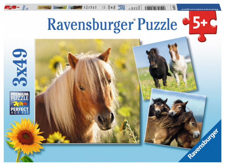 Ravensburger Puzzle 3 X 49 Teile Liebe Pferde