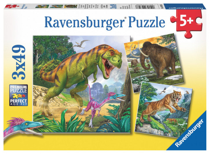 Ravensburger Puzzle 3 X 49 Teile Herrscher der Urzeit