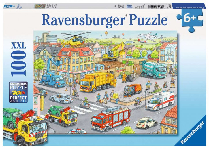 Ravensburger Puzzle 100 Teile XXL Fahrzeuge in der Stadt
