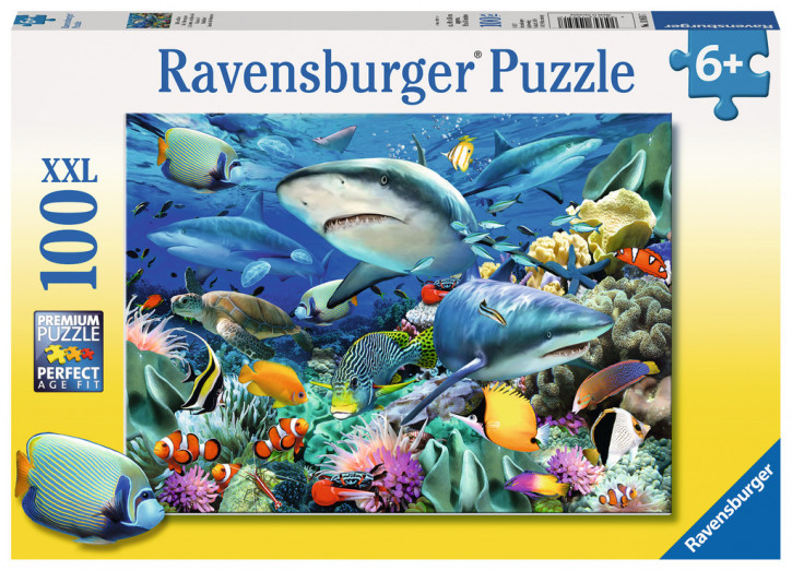 Ravensburger Puzzle 100 Teile XXL Riff der Haie
