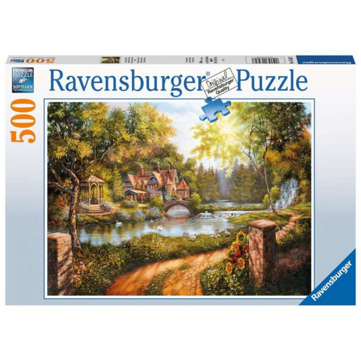 Ravensburger Puzzle 500 Teile Cottage am Fluß
