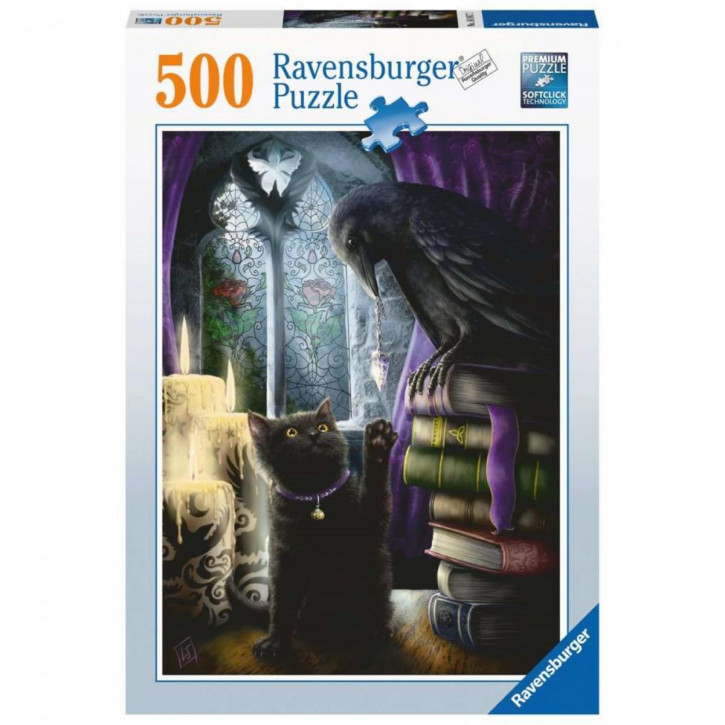 Ravensburger Puzzle 500 Teile Rabe und Katze im Turmzimmer