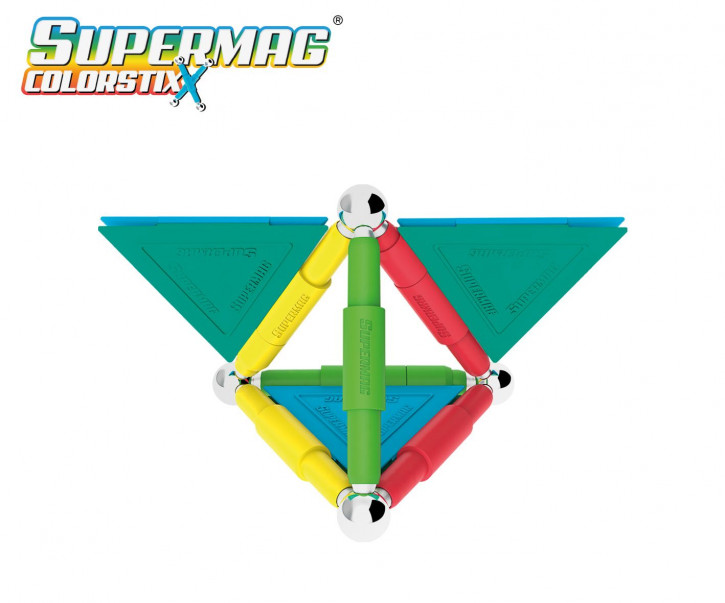 Supermag Colorstix, 20 Teile Magnetisches Konstruktionsspielzeug