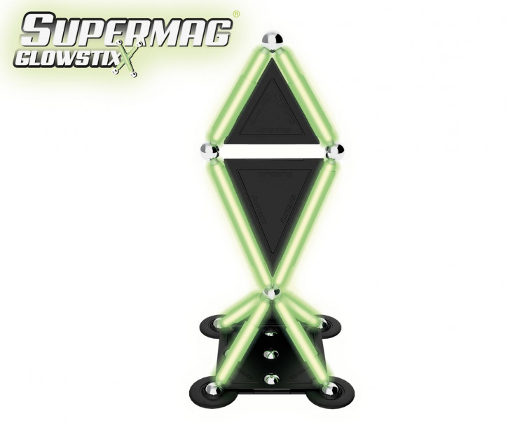 Supermag Glowstix, 40 Teile Magnetisches Konstruktionsspielzeug