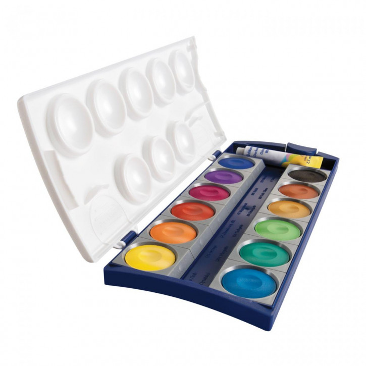 Pelikan Farbkasten K12® inkl. Deckweiß, 12 Farben