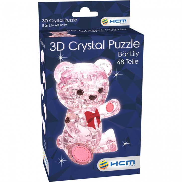Crystal Puzzle - Bär Lily Rosa (48 Teile)