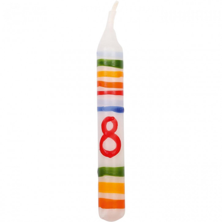 Kerze Geburtstag Zahl 8