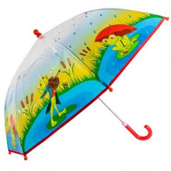 Regenschirm transparent Frösche