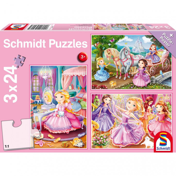 Puzzle 3*24 Märchenhafte Prinzessin, 3x2