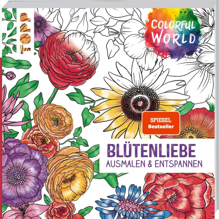 Malbuch Colorful World Blütenliebe