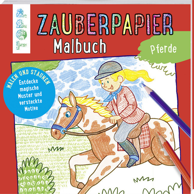 Zauberpapier Malbuch Pferde