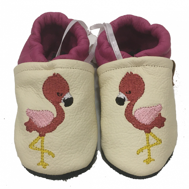 Lederpuschen Flamingo