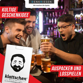 DENKRIESEN - klattschen® - WHITE EDITION Die offizielle Erweiterung des Kult-Trinkspiels
